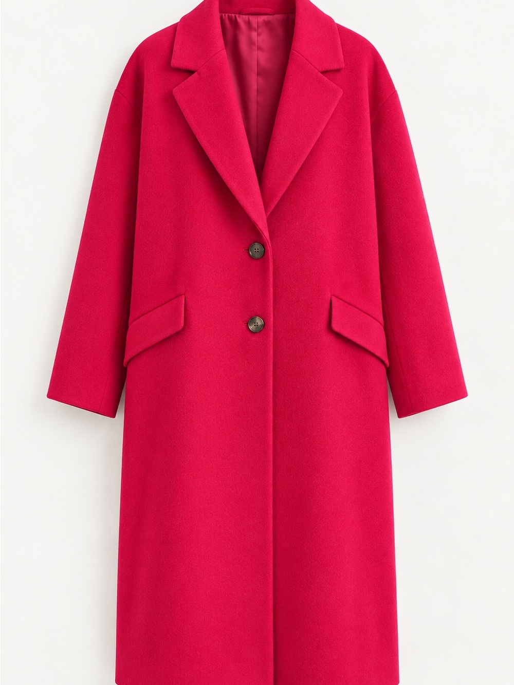 Universal Standard Hot Pink Belted Trench Coat